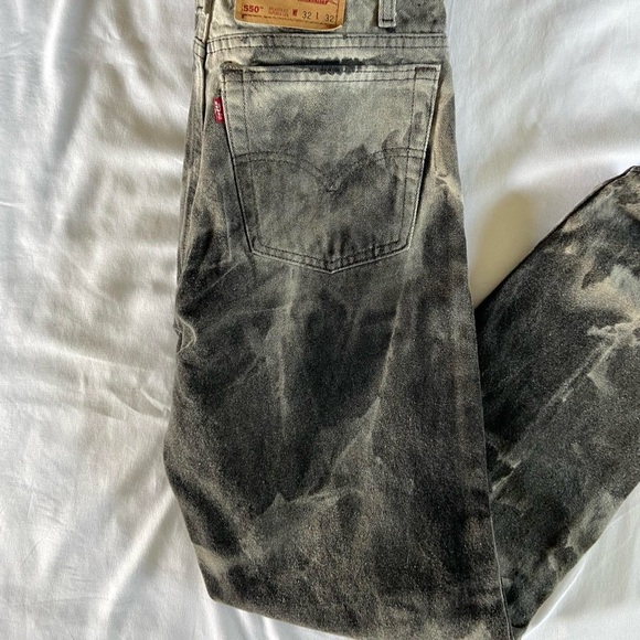 Levi's Vintage 90s Gray Acid Wash Straight Jeans Classic Comfort - Picture 6 of 7
